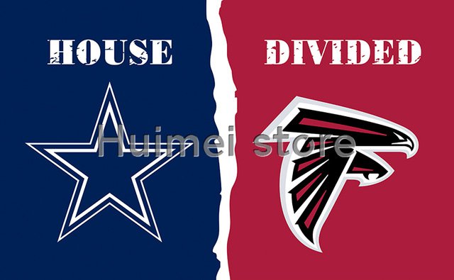 3x5ft Dallas Cowboys flag VS Atlanta Falcons house divided flag 150x90cm