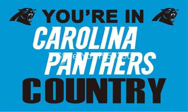 Carolina Panthers country flag 3ftx5ft Banner 100D Polyester Flag Brass Grommets