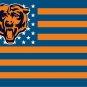 Chicago Bears logo with stars and stripes Flag 3FTx5FT Banner 100D Polyester