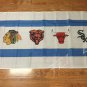 Chicago Blackhawks Chicago Bears Chicago Bulls Chicago White Sox Flag 3ft x 5ft