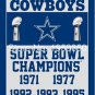 Dallas Cowboys Champions Flag 3ft x 5ft Polyester 90X150cm 2 metal grommets