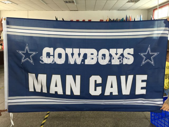 Cowboys MAN CAVE Flag star Dallas Cowboys Banner  3ft X 5ft