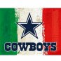 3x5ft Green white red Stripes Dallas Cowboys flag new style oil painting style flag