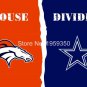 Denver Broncos vs Houston Dallas Cowboys Divided Rivalry Flag 90x150cm