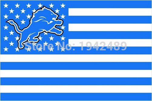 3ft x 5ft Detroit Lions flag banner 100D Digital Printing flag metal Grommets
