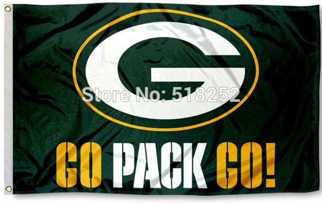 Green Bay Packers Go Pack Go FLAG 150X90CM NFL 3x5 FT