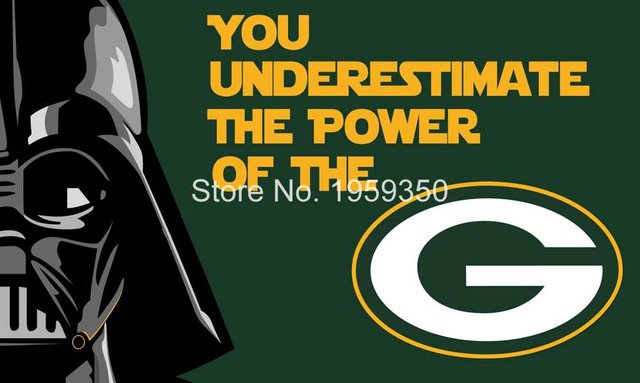 Green Bay Packers star wars flag 3ftx5ft Banner 100D Polyester Flag 90x150cm