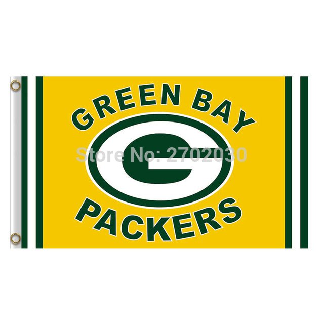 Yellow Design Green Bay Packers Flag Football Team Flags 3x5 Ft