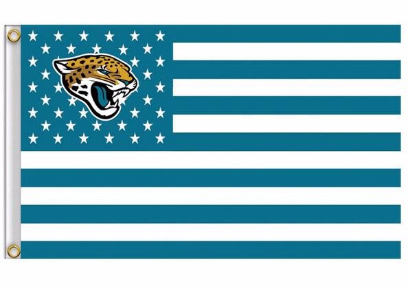 Jacksonville Jaguars US flag with star and stripe 3x5 FT Banner