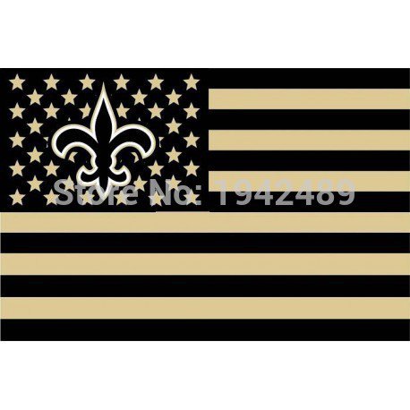 New Orleans Saints flag USA stripe star banner 100D 3X5FT free shipping