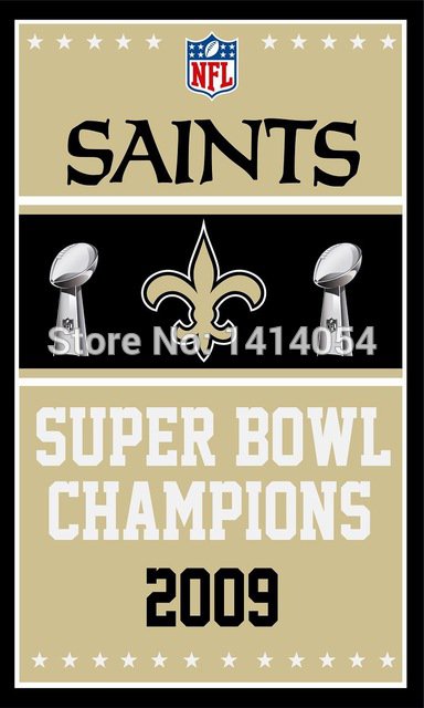 New Orleans Saints Super Bowl Champions Flag 150X90CM Banner 100D Polyester