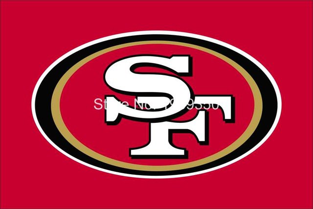 San Francisco 49ers Flag 3FTx5FT Banner 100D Polyester flag white sleeve