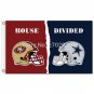 San Francisco 49ers Vs DALLAS COWBOYS House Divided Rivalry Flag 90x150cm