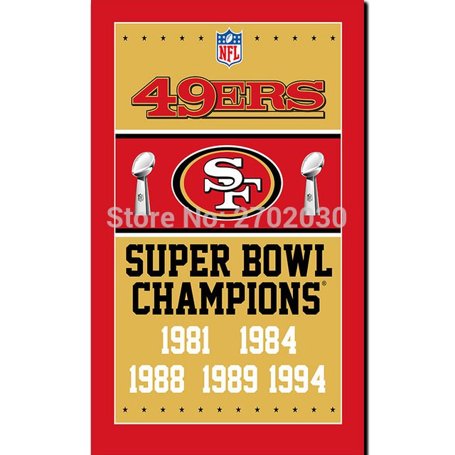 San Francisco 49ers Champions Ship Flag 150x90cm Super Bowl Champions