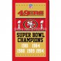 San Francisco 49ers Champions Ship Flag 150x90cm Super Bowl Champions