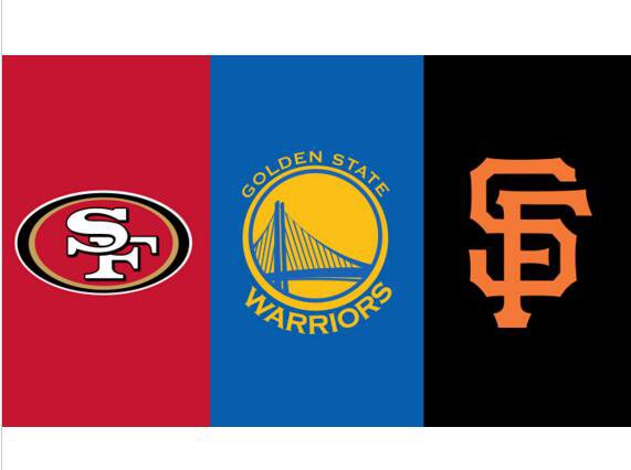 San Francisco 49ers VS Golden State Warriors VS SF Giants banner 3x5 FT