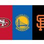 San Francisco 49ers VS Golden State Warriors VS SF Giants banner 3x5 FT