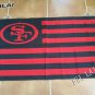 3ft x 5ft San Francisco 49ers flag with usa stripes banner 100D Digital Printing flag