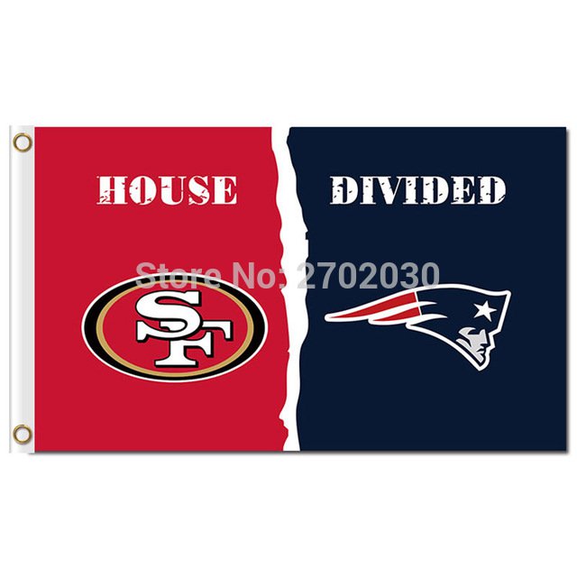 San Francisco 49ers Flag Vs New England Patriots Flag   90x150cm