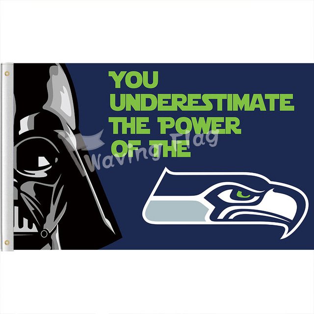Seattle Seahawks star wars flag 3x5ft Banner 100D Polyester custom Flag