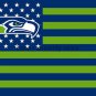 Seattle Seahawks with Seattle City Skyline Flag 3ft x 5ft Polyester