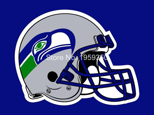 Seattle Seahawks Helmet Flag 3ft x 5ft Polyester Banner flag white sleeve
