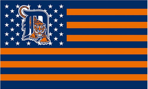 Detroit Tigers flag stars stripes 3ftx5ft Banner 100D Polyester Flag