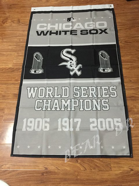 Chicago White Sox champion ship flag 3ftx5ft Banner 100D Polyester Flag 3ft x 5ft