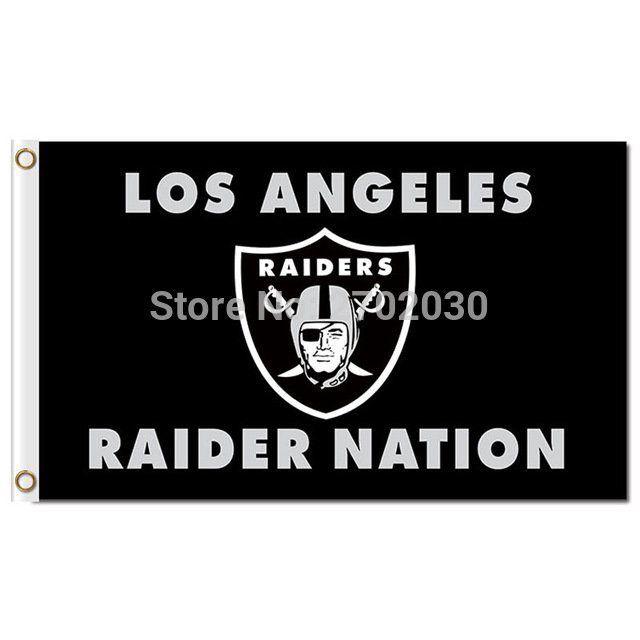 Supper Oakland Raiders LOS ANGELES RAIDER NATION Team Banne Flag 3x5 FT