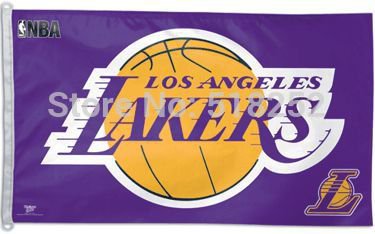 Los Angeles Lakers Flag 3x5 FT 150X90CM Banner 100D Polyester