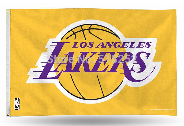 Los Angeles Lakers Flag 3x5 FT 150X90CM Banner 100D Polyester