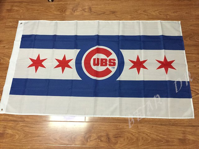 Sport Produkte MLB 3'x5 "Chicago Cubs flag 90x150cm Chicago Cubs Baseball flag