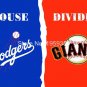 Los Angeles Dodgers vs San Francisco Giants house divided Flag 3ft x 5ft
