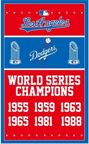 Los Angeles Dodgers champion flag MLB banner 100D polyester 3x5ft