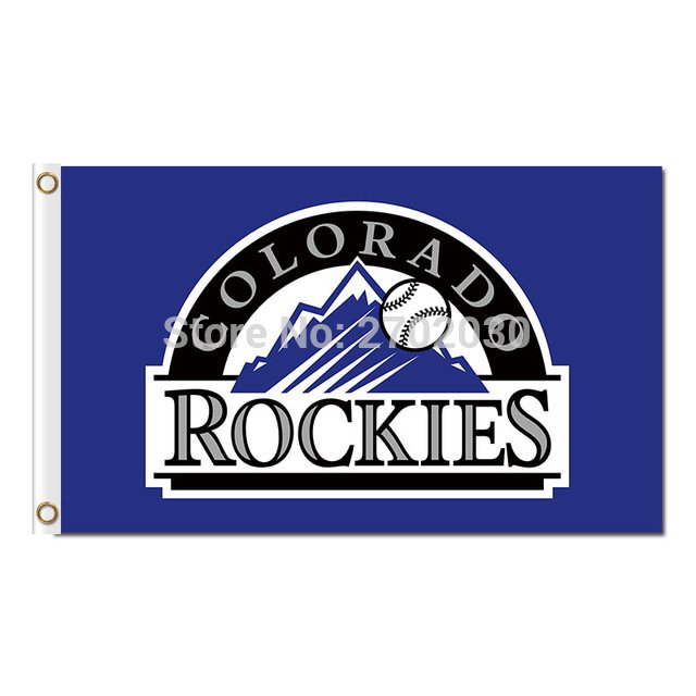 Blue Colorado Rockies Flag Baseball Super Fans Team Banners 3X5FT