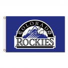 Blue Colorado Rockies Flag Baseball Super Fans Team Banners 3X5FT