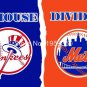 New York Yankees vs New York Mets house divided Flag 3ft x 5ft Polyester