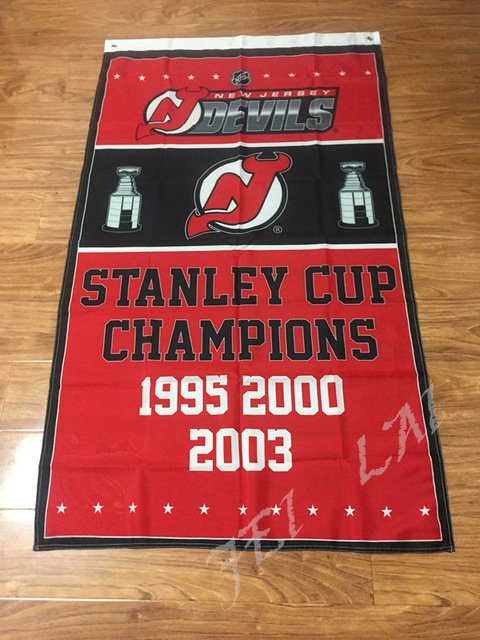 New Jersey Devils Stanley Cup Champions Flag 3ft x 5ft Polyester
