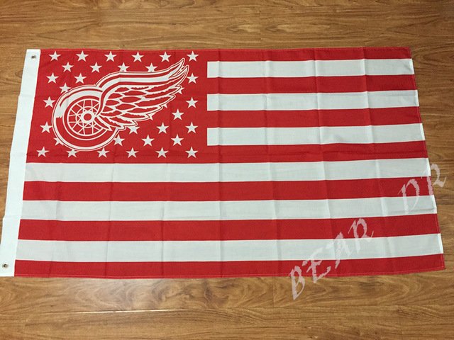 Detroit Red Wings flag 3ftx5ft Banner 100D Polyester Flag metal Grommets