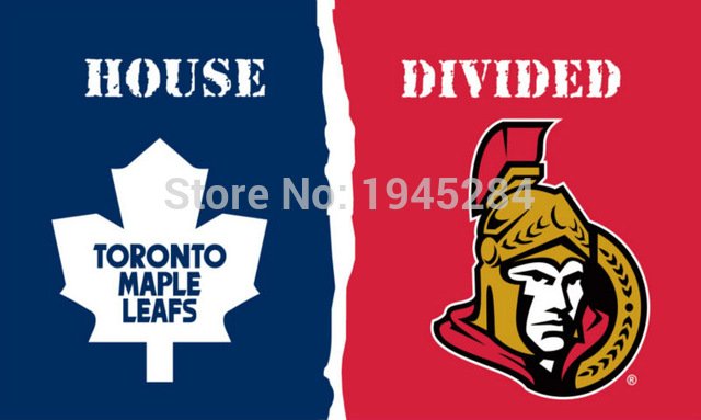 Toronto Maple Leafs Ottawa Senators House Divided Flag Banner New 3x5ft