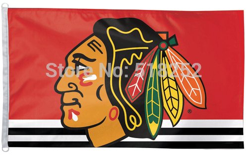 Chicago Blackhawks Flag 3x5 FT 150X90CM Banner 100D Polyester flag 1103