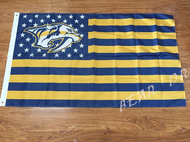 Nashville Predators flags 90x150cm polyester digital print banner with 2 Metal Grommets 3x5ft