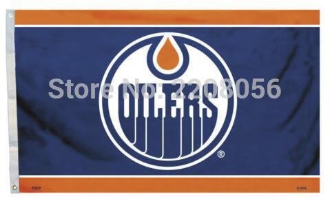Edmonton Oilers Flag 3ft x 5ft Polyester Banner Edmonton Oilers Flying