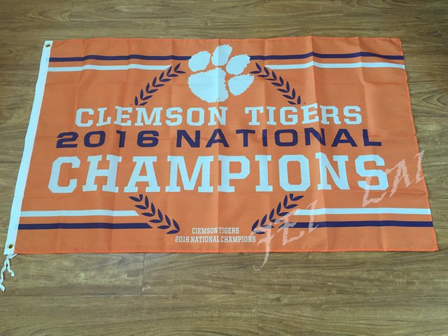 3x5ft Clemson Tigers 2016 National Championship Flag 90x150cm polyester
