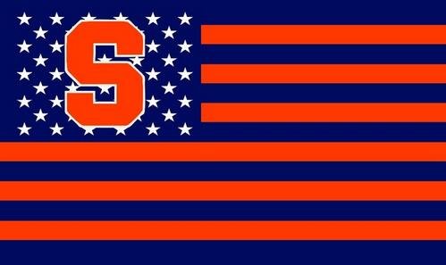 3ftx5ft American Stripes Syracuse Orange flag  University Union Banner