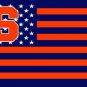 3ftx5ft American Stripes Syracuse Orange flag  University Union Banner