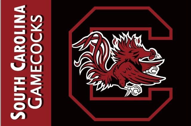 South Carolina Gamecocks Flag 3ft x 5ft Polyester white sleeve