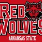 Arkansas State Red Wolves flag 3ftx5ft Banner 100D Polyester Flag 2 metal Grommets