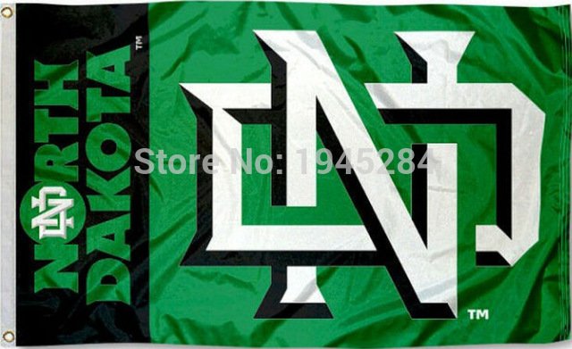 North Dakota Fighting Hawks Wordmark Flag Banner New 3x5FT 90x150CM