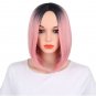Ombre Blue Synthetic Hair Wig Straight Hair Short Bob Wigs for Black Women
